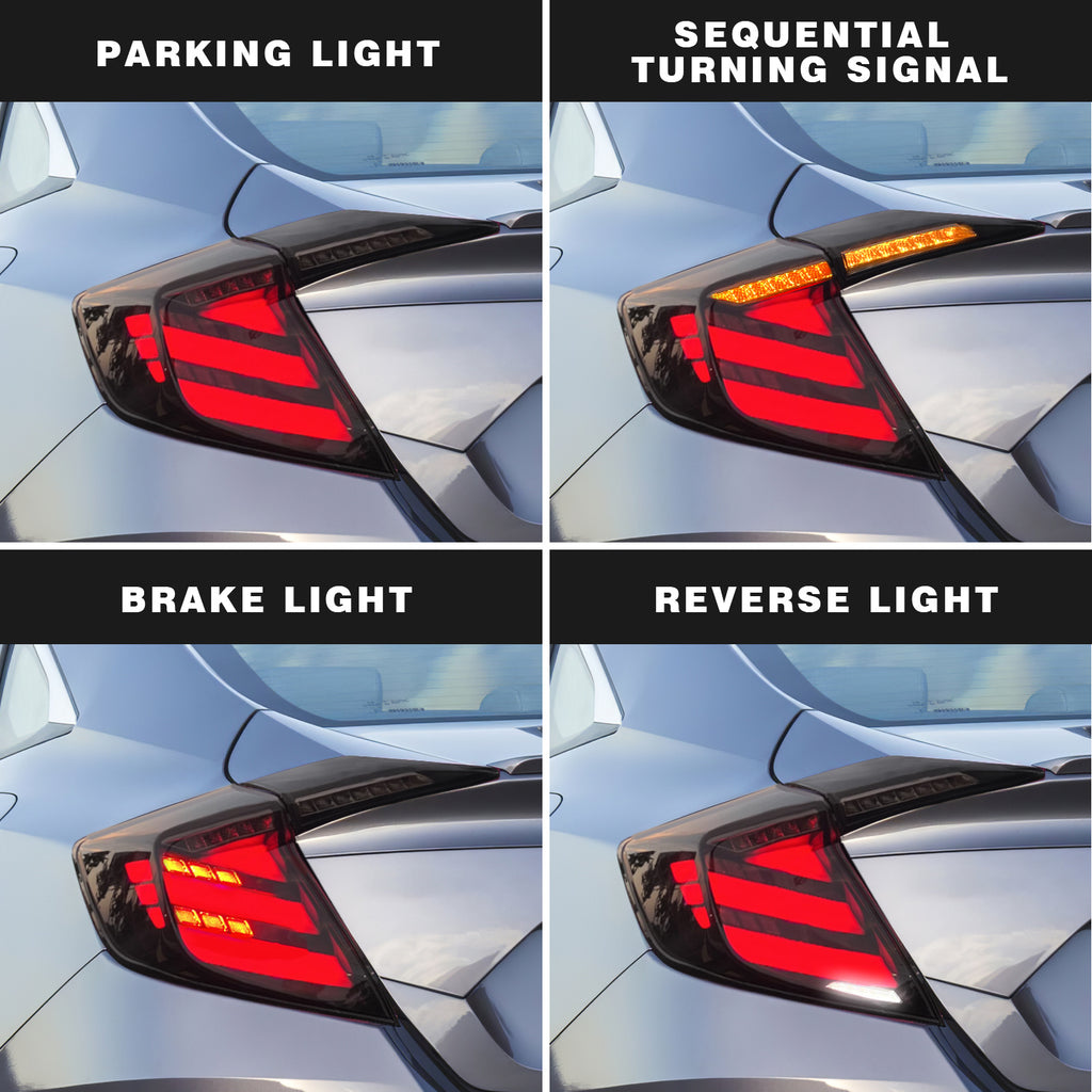 V4 LED Sequential Tail Light 2016+ Honda Civic Sedan