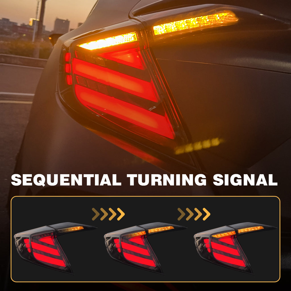 V4 LED Sequential Tail Light 2016+ Honda Civic Sedan