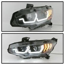 Load image into Gallery viewer, Black LED Tube Sequential Projector Headlights 2016+ Honda Civic