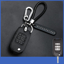 Load image into Gallery viewer, Car Key Leather Case Cover For 2016-21 Honda Civic Accord HRV CRV