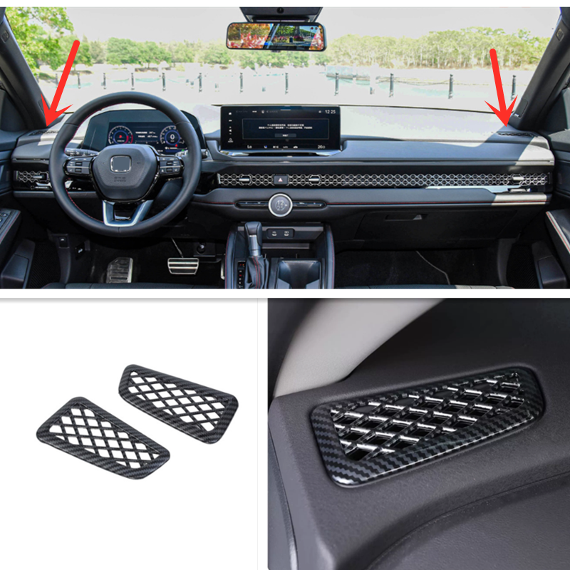 Carbon Style Dashboard Air Vent Cover Trim 2023 2024 Honda Accord