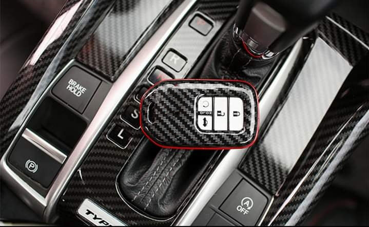Carbon Fiber MG Style Car Key Cover 2016+ Honda Civic