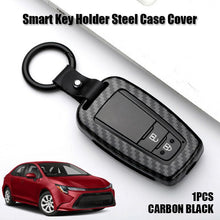 Load image into Gallery viewer, Carbon Style Key Holder Steel Case Cover 2019+ Toyota Corolla