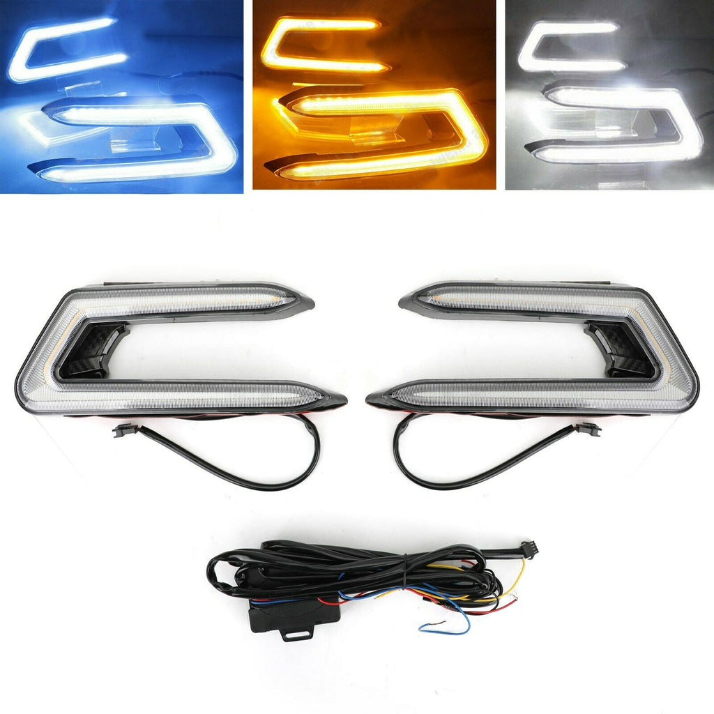 3 Colors Daytime Running lamp DRL Fog Light 2018+ Toyota Camry L LE XLE