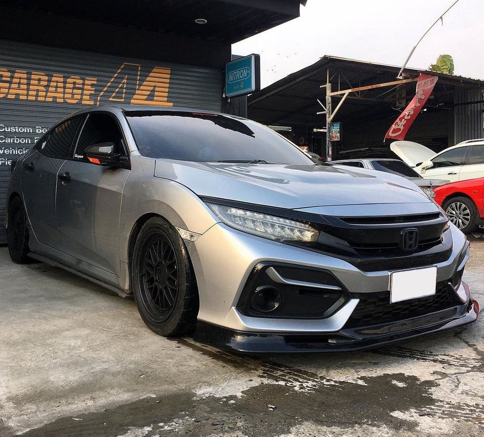 G44 Style Carbon Fiber Front Bumper Lip 2017+ Honda Civic