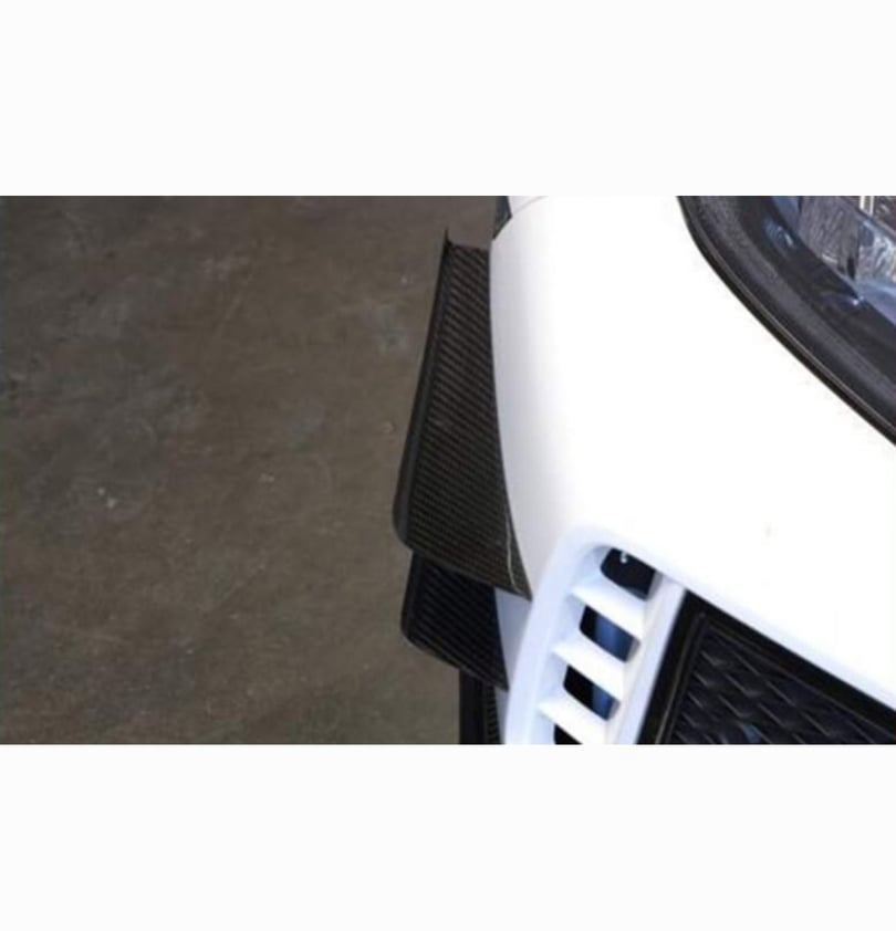 V2 Carbon Fiber Front Bumper Canards 2017+ Honda Civic Type-R FK8