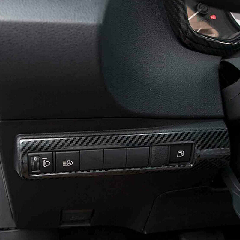 Carbon Fiber ABS Headlight Switch Cover Frame Trim 2019+ Toyota Corolla