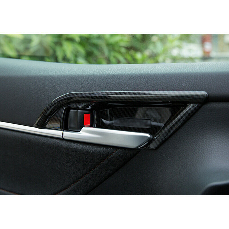 Carbon Fiber Interior Door Handle Bowl Cover Trim 2018+ Toyota Camry