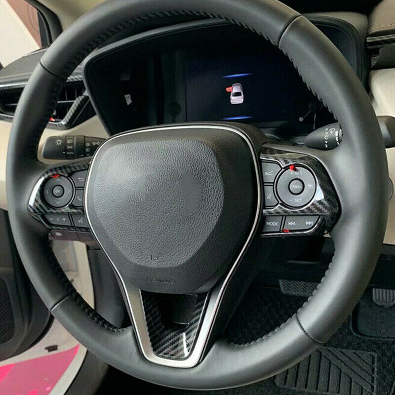 Carbon Fiber Style Steering Wheel Trim 2019+ Toyota Corolla Hatchback