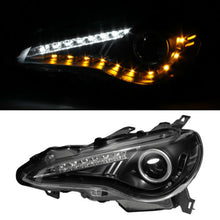Load image into Gallery viewer, DRL LED Bar Projector Headlights Pair LH+RH Black 2013+ BR-Z FRS 86