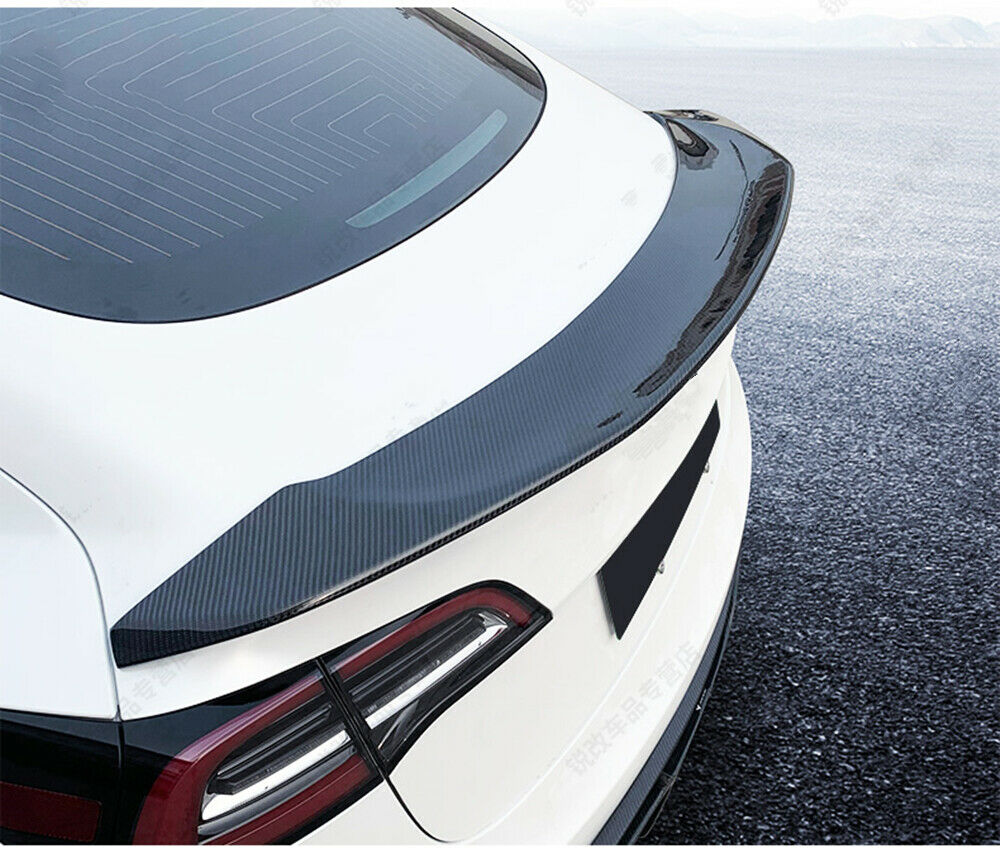 V2 Style Carbon Fiber Rear Trunk Spoiler 2017+ Tesla Model 3