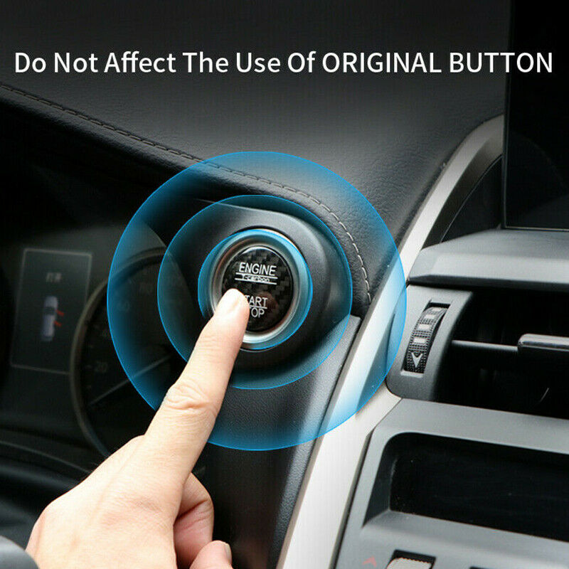 Carbon Engine Start Stop Button Sticker For Toyota Camry Corolla Rav4 Highlander