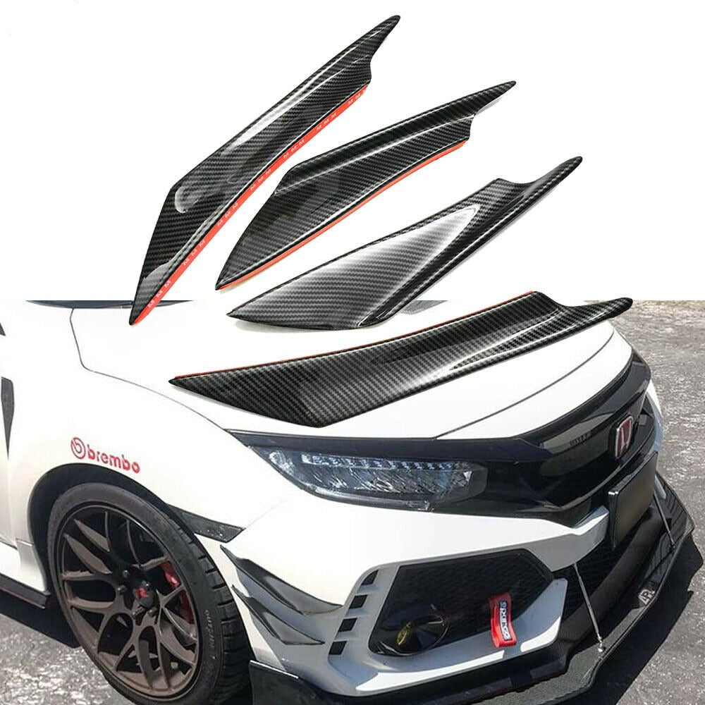 Carbon Fiber Front Bumper Canard Splitter 2016+ Honda Civic