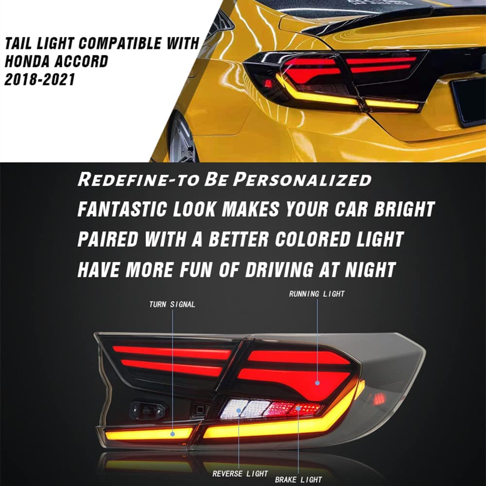BN Style Sequential Taillights Smoked 2018+ Honda Accord