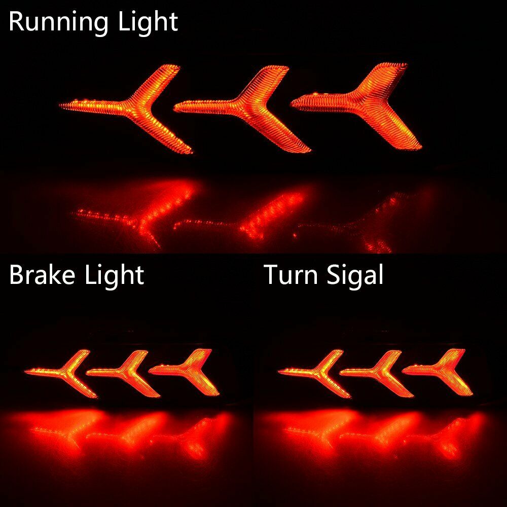 Rear Bumper LED Tail Brake Turn Signal Lights 2016+ Honda Civic