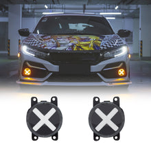 Load image into Gallery viewer, X Style Front LED Bumper Fog Lights 2017-2021 Honda Civic