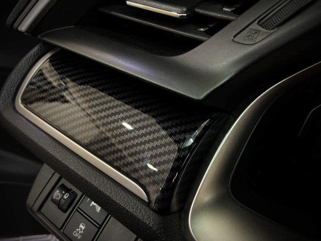 Generic 3PCS Carbon Inner Center Dashboard Cover Case Trim Sticker For  Honda Civic 16-20