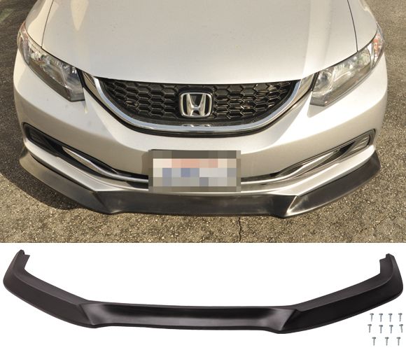 GT Style Polyurethane Front Bumper Lip 2013+ Honda Civic