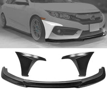 Load image into Gallery viewer, GT Style V2 Polyurethane Front Bumper Lip + Side Caps 2016+ Honda Civic