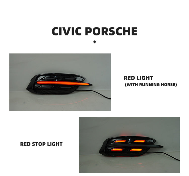 Porsche Style LED Rear Bumper Light 2016-2021 Honda Civic