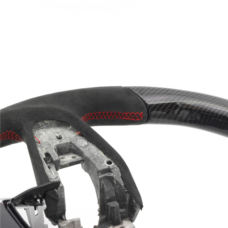 Black Alcantara Carbon Fiber Steering Wheel 2016+ Honda Civic