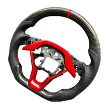 Load image into Gallery viewer, Red Trim Black Leather Carbon Fiber Steering Wheel Civic/Accord