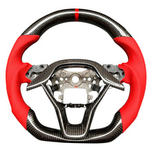 Load image into Gallery viewer, Red Leather Carbon Fiber Steering Wheel Civic/Accord