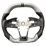 Silver Carbon Fiber Steering Wheel 2016+ Honda Civic