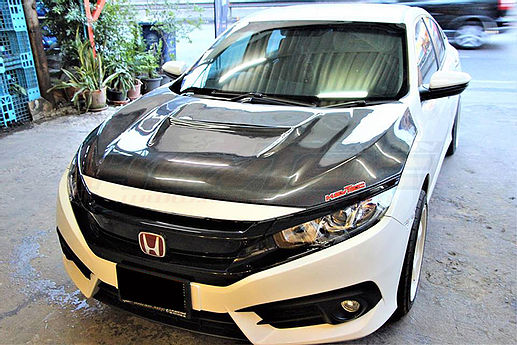 Shift-Sport Style Carbon Fiber Hood 2016+ Honda Civic