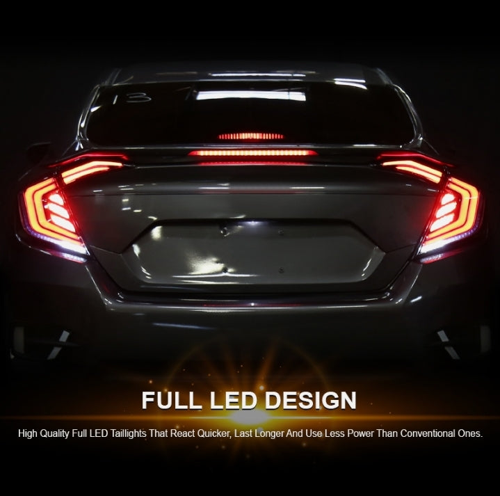 V1 LED Sequential Tail Light 2016+ Honda Civic Sedan