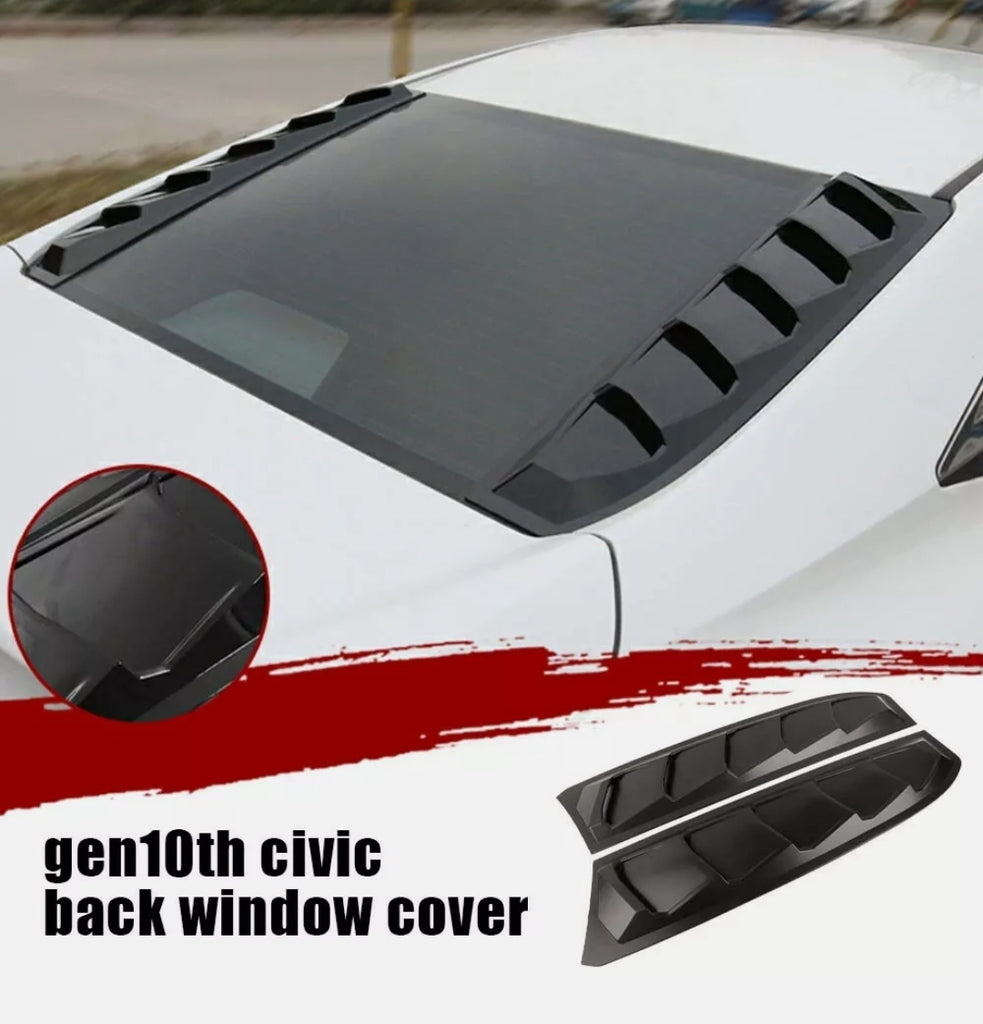 Rear Side Window Louver Cover 2016+ Honda Civic