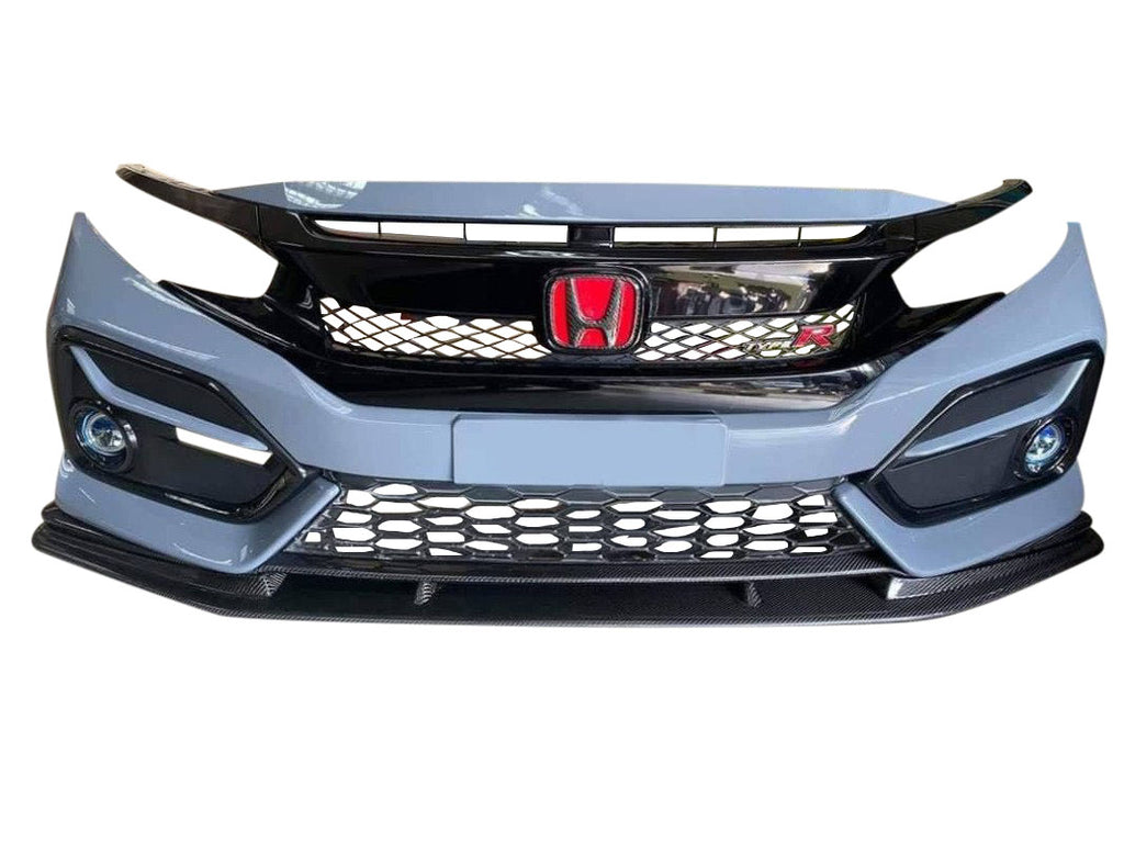 V2 Carbon Fiber Front Bumper Lip 2017+ Honda Civic