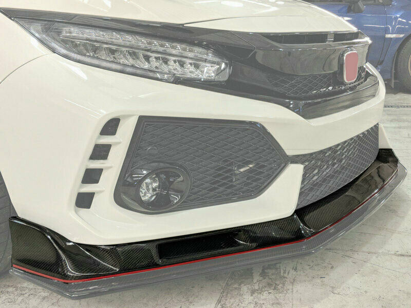 CS2 Style Carbon Fiber Front Bumper Lip 2017+ Honda Civic
