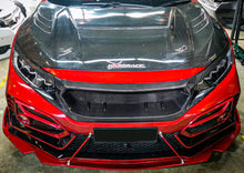 Load image into Gallery viewer, Carbon Fiber JS Style Front Bumper Grill 2017+ Honda Civic