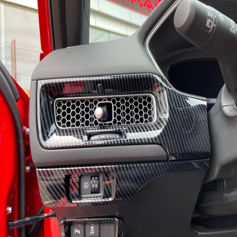 Carbon Fiber Style Dashboard Center Trim Cover Set 2022+ Honda Civic
