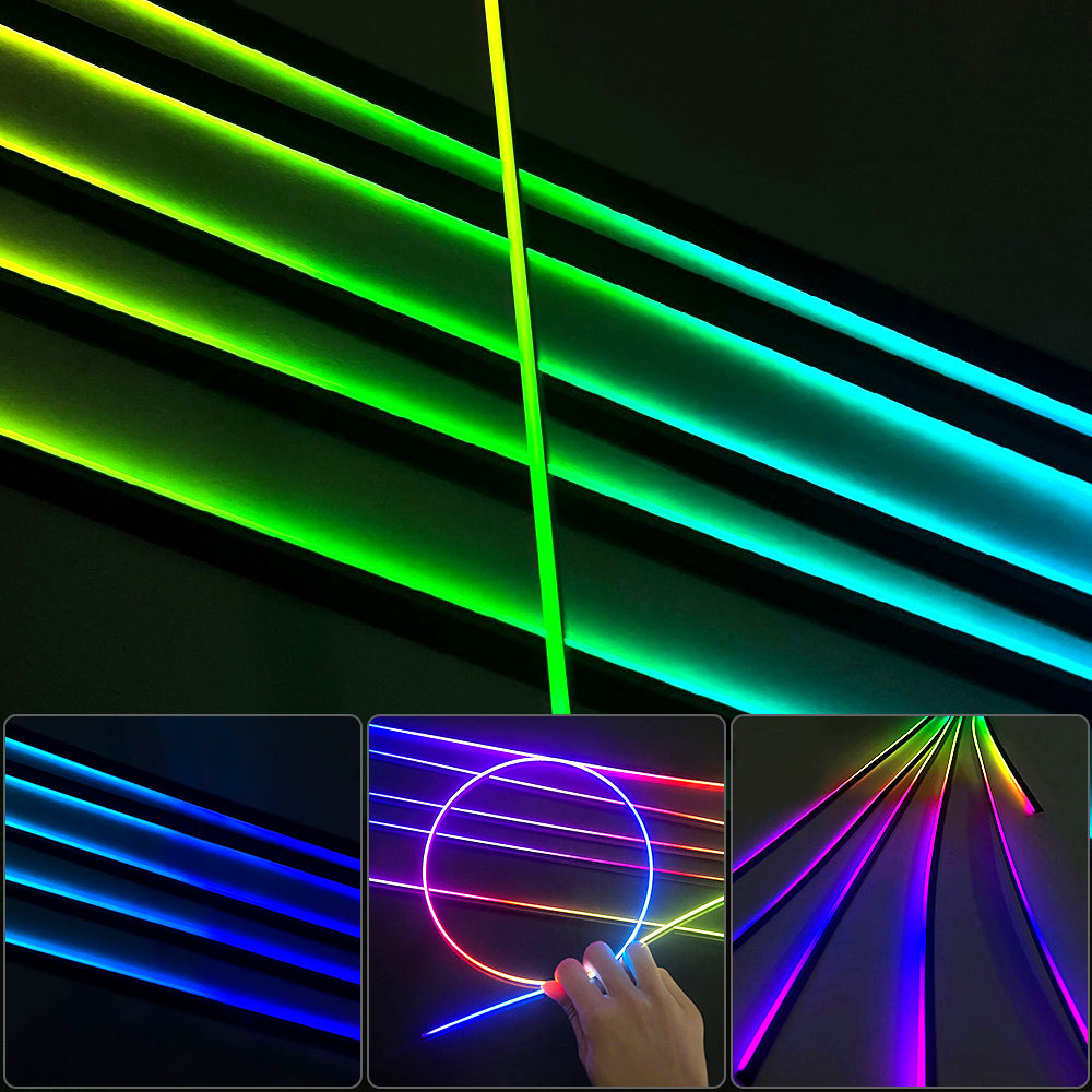 64 Color RGB Interior LED Fiber Optic Universal Ambient Lights