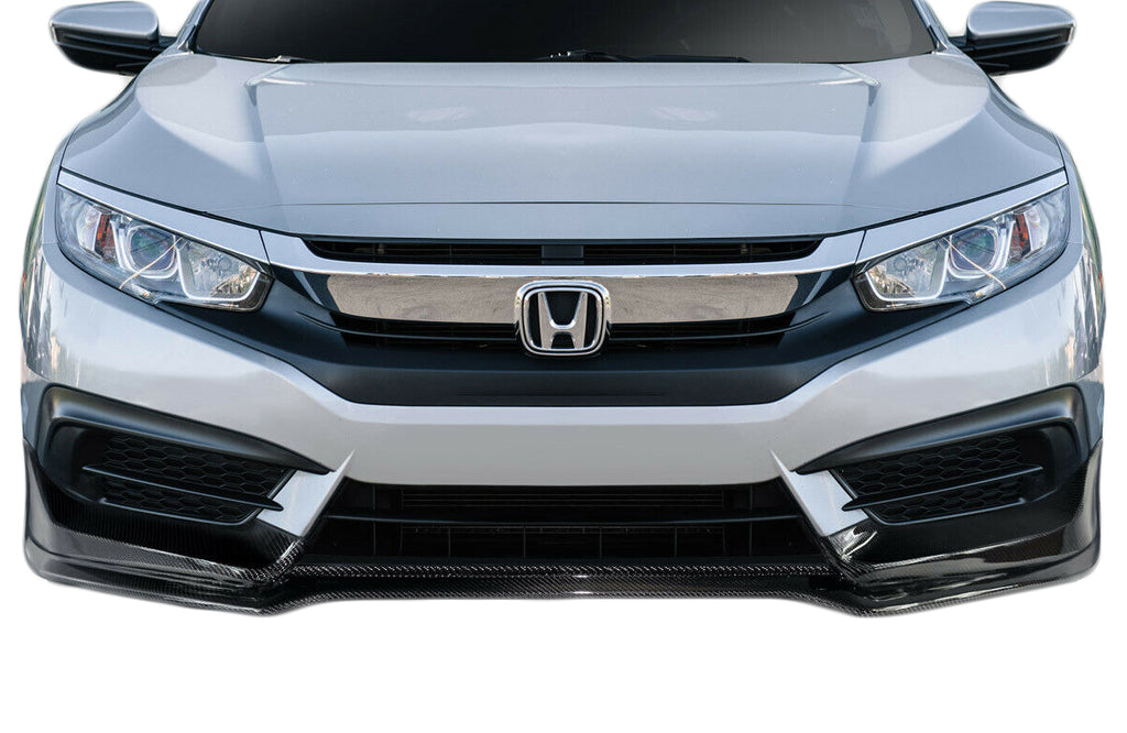 Type M Carbon Fiber Front Bumper Lip 2016+ Honda Civic