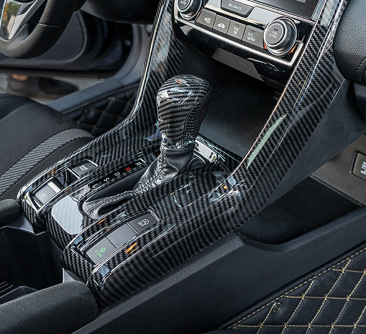 Carbon Fiber Gear Shift Box Panel Cover 2016+ Honda Civic