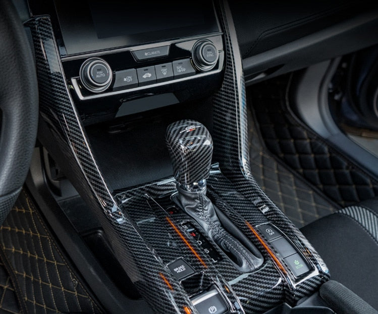 Carbon Fiber Gear Shift Box Panel Cover 2016+ Honda Civic