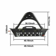 Load image into Gallery viewer, Stinger Angles Steel Front Bumper w/ Winch Plate 2007-2018 Jeep Wrangler JK