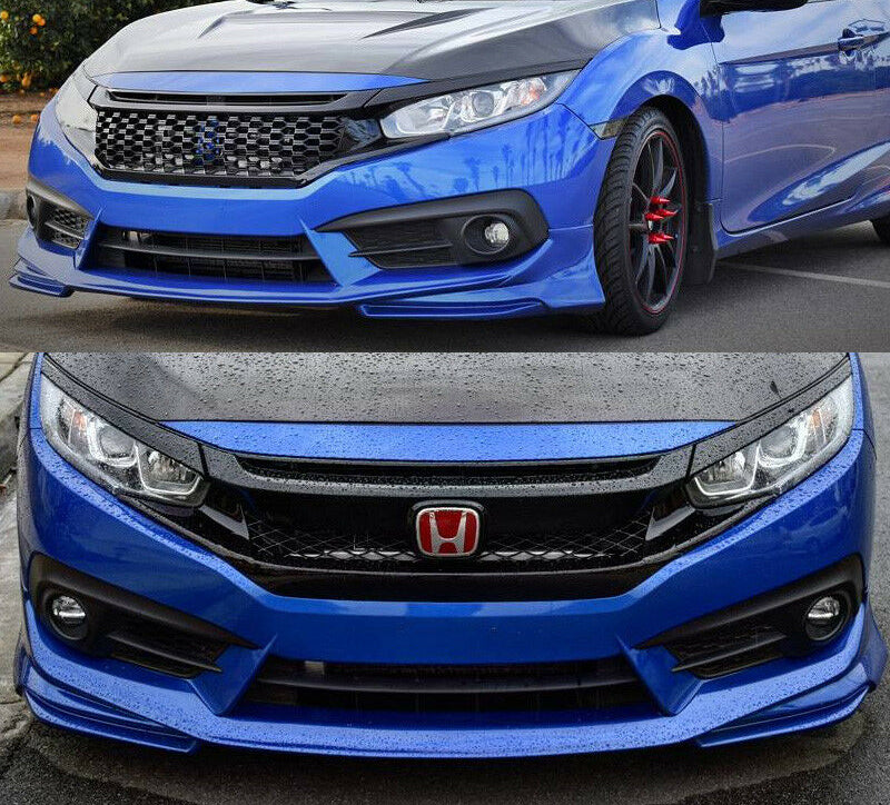 AP Style Front Bumper Lip Polyurethane 2016+ Honda Civic