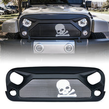 Load image into Gallery viewer, Front Bumper Grille w/ Skull Steel Mesh Grill for 2007-2018 Jeep Wrangler JK