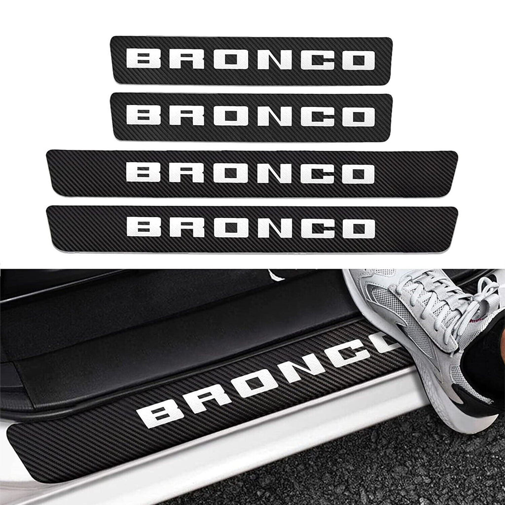 4X Door Sill Step Plate Scuff Cover Protector 2021+ Ford Bronco