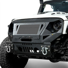 Load image into Gallery viewer, Max Steel Front Bumper w/ Grill Guard &amp; Winch Plate Jeep Wrangler JK 2007-2018