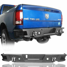 Load image into Gallery viewer, Black Rear Step Bumper w/ D-Rings &amp; LED Light 2009-2018 Dodge Ram 1500