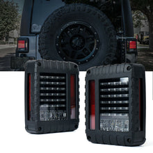 Load image into Gallery viewer, LED Tail Light Black with Clear Lens 2007-2018 Jeep Wrangler JK