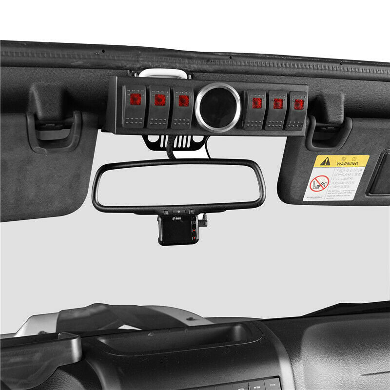12V Overhead 6-Switch Pod / Panel w/ Control & Source For Jeep Wrangler JK 2011-2018