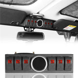 12V Overhead 6-Switch Pod / Panel w/ Control & Source For Jeep Wrangler JK 2011-2018