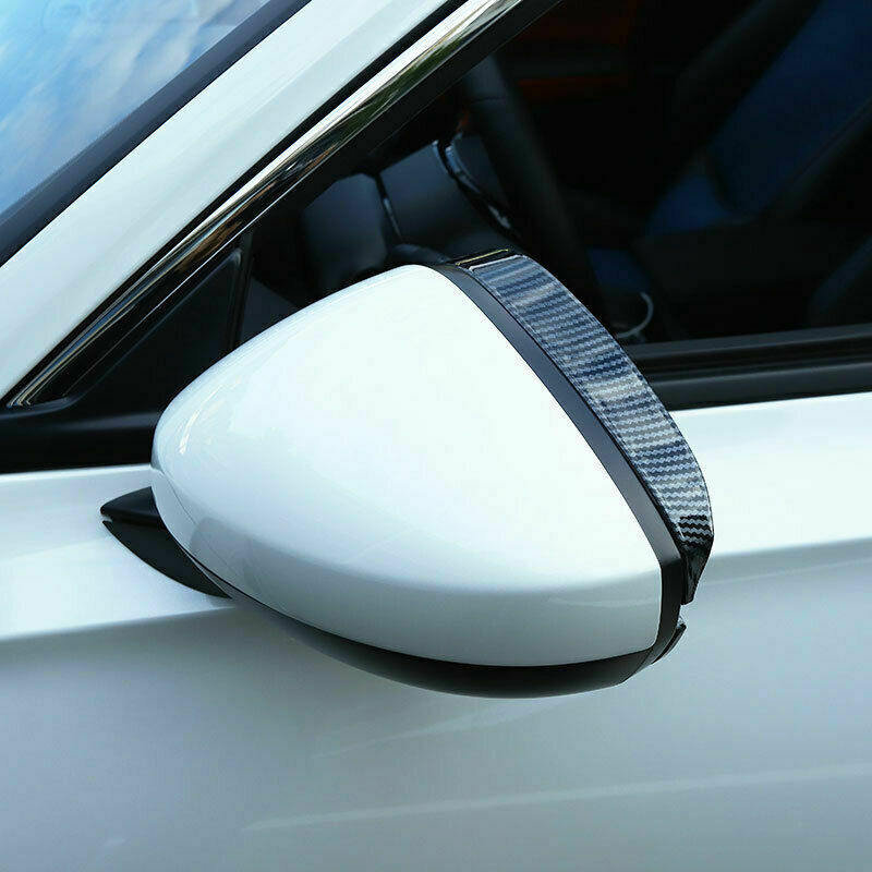 Carbon Style Rear View Mirror Rain Eyebrow Cover Trim 2022 2023 Honda Civic