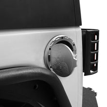 Load image into Gallery viewer, Hooke Road Fuel Filler Door Cover Gas Tank Cap Silver 2007-2018 Jeep Wrangler JK